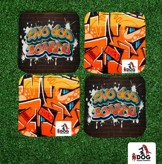 Orange Graffiti Bags Set